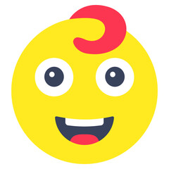 A beautiful design icon of baby emoji