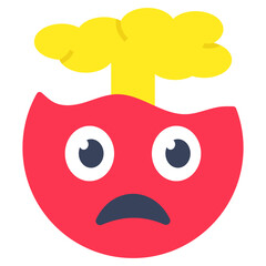 Modern design icon of exploding head emoji