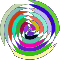 Colorful Geometric Spiral Pattern