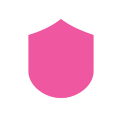 Pixelated Pink Octagon on a Gray Background