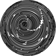 black and white spiral, 3d render of a staircase
