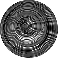 3d render of a spiral, black and white spiral, abstract swirl design, black and white swirl