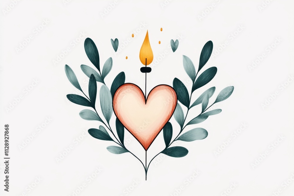 Poster a simple 2d design of a heart surrounded by glowing tears and smiles, symbolizing mixed emotions, dr