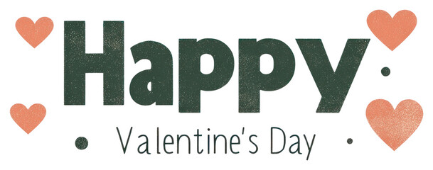 Fototapeta premium PNG Valentine's symbols happy text.