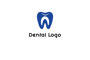 "Minimalistic Blue Tooth Logo for Dental Branding"