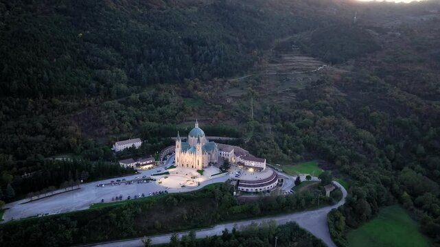 CASTEL PETROSO SEEN FROM ABOVE ILLUMINATED, JUST BEFORE DARKNESS 2