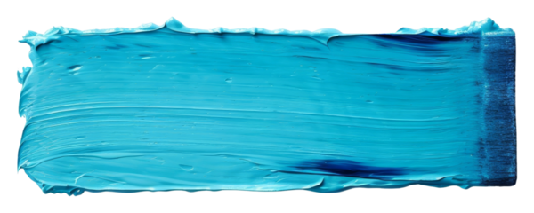 PNG Blue flat paint brush stroke turquoise rectangle