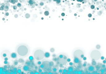 Blue bokeh on a transparent background for celebration. 