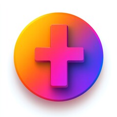Obraz premium Vibrant Plus Icon Graphic Design
