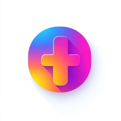 Fototapeta premium Vibrant Plus Icon Design