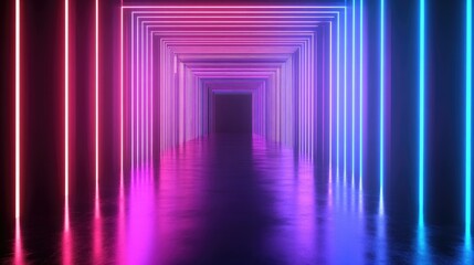 Abstract futuristic techno vibes in neon