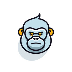 Gorilla cartoon illustration