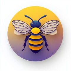 Vibrant Honeybee Illustration