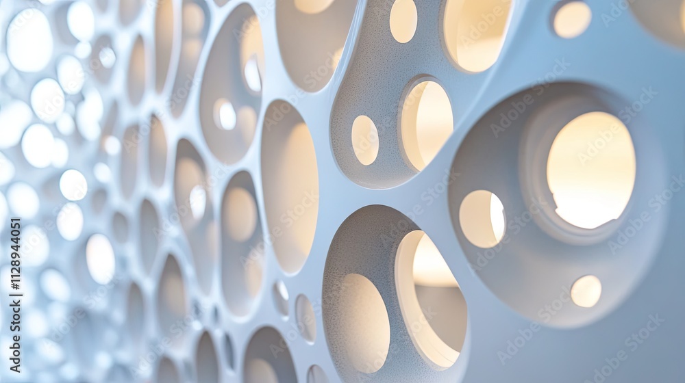 Poster elegant background featuring a series of decorative holes, providing a unique pattern and depth with
