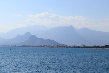 Sea view from Turkey's Antalya coastline