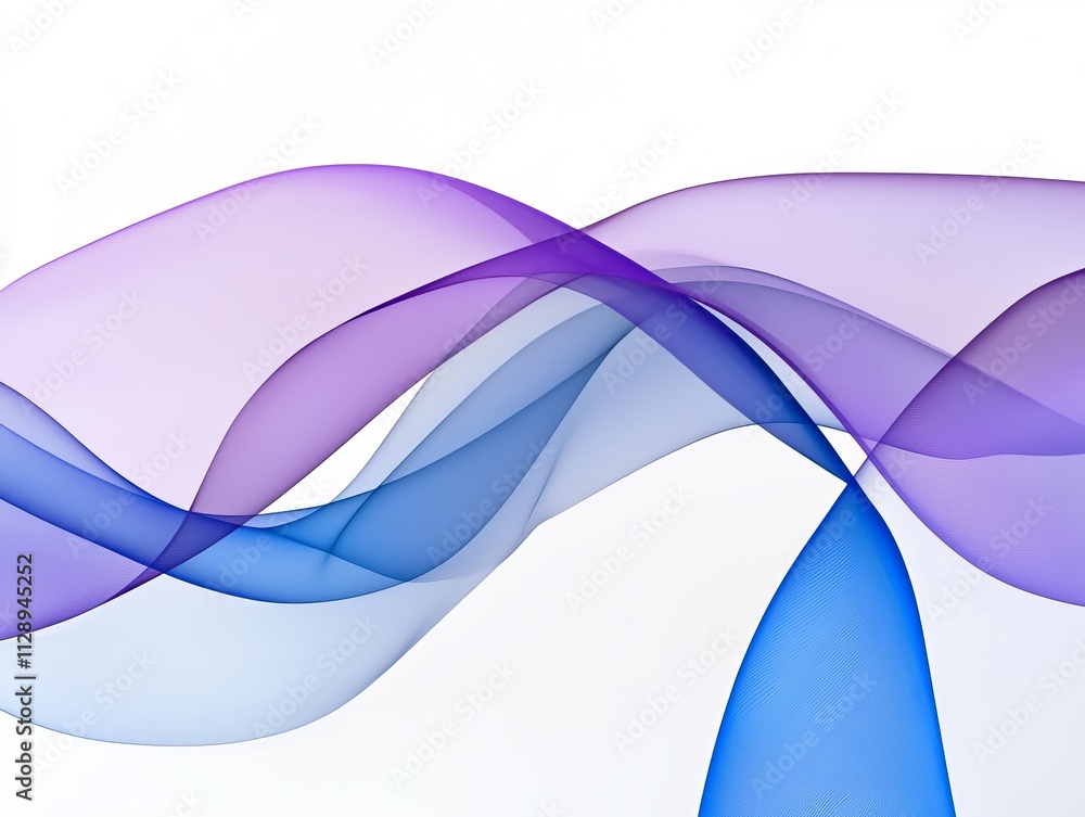 Poster a dynamic abstract creation in various shades of purple, conveying a sense of depth and motion.