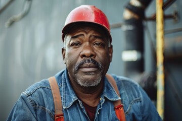 Portrait of a middle aged male plumber