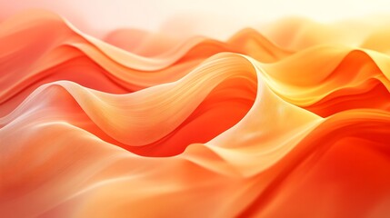 Abstract Orange Waves Flowing Softly Gradient