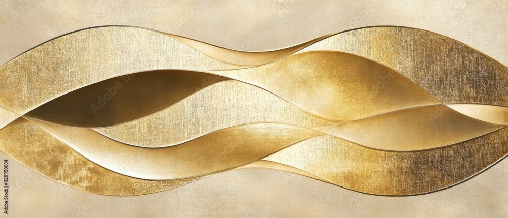 Poster abstract gold wave pattern: luxury texture background for design