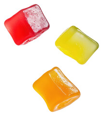 PNG 3 bear jellys floating sweets candy.