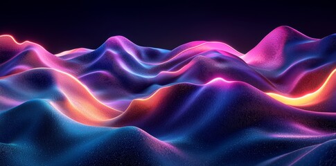 Obraz premium A futuristic abstract shape rendered in 3D on a black background.