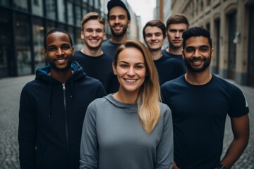 Fototapeta premium Group portrait of a diverse group of office coworkers