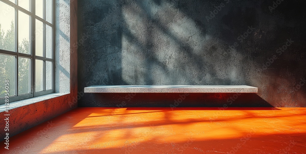 Poster an orange gradient on a textured black background with a grainy noise effect, including a large bann