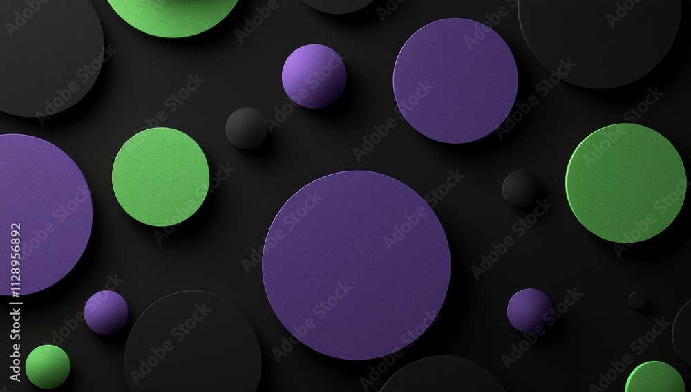 Poster an abstract 3d rendering of geometric shapes in vibrant colors, perfect for a minimalistic design on
