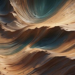 Obraz premium Nature-inspired abstract background with wavy brush strokes, abstract art, flowing textures