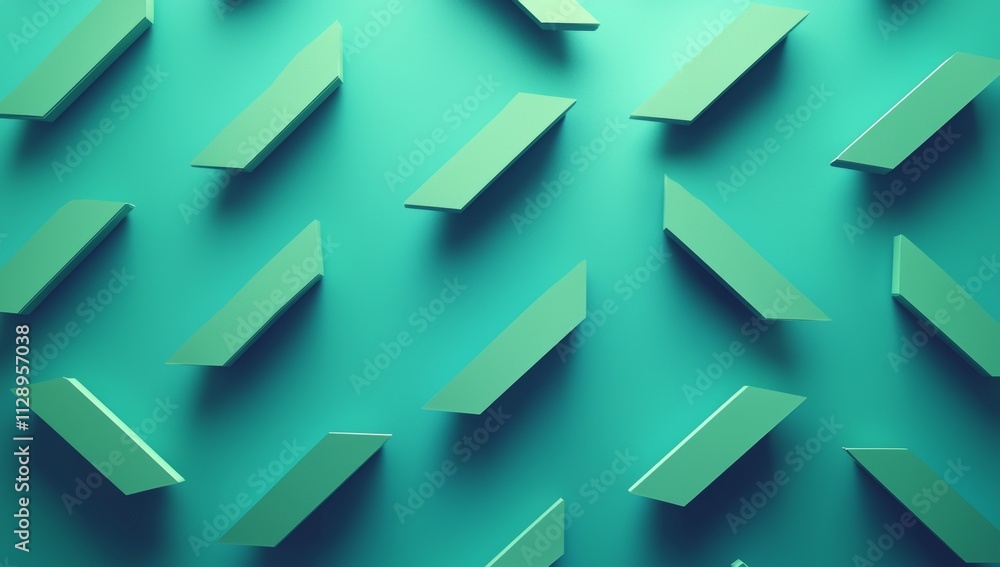 Poster a 3d abstract rendering featuring geometric shapes. a contemporary background with basic forms, idea