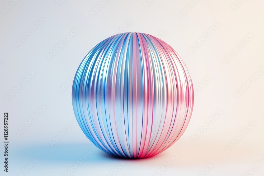 Aufkleber abstract geometric shape in a 3d rendering. simple and modern design with a sphere, suitable for pos