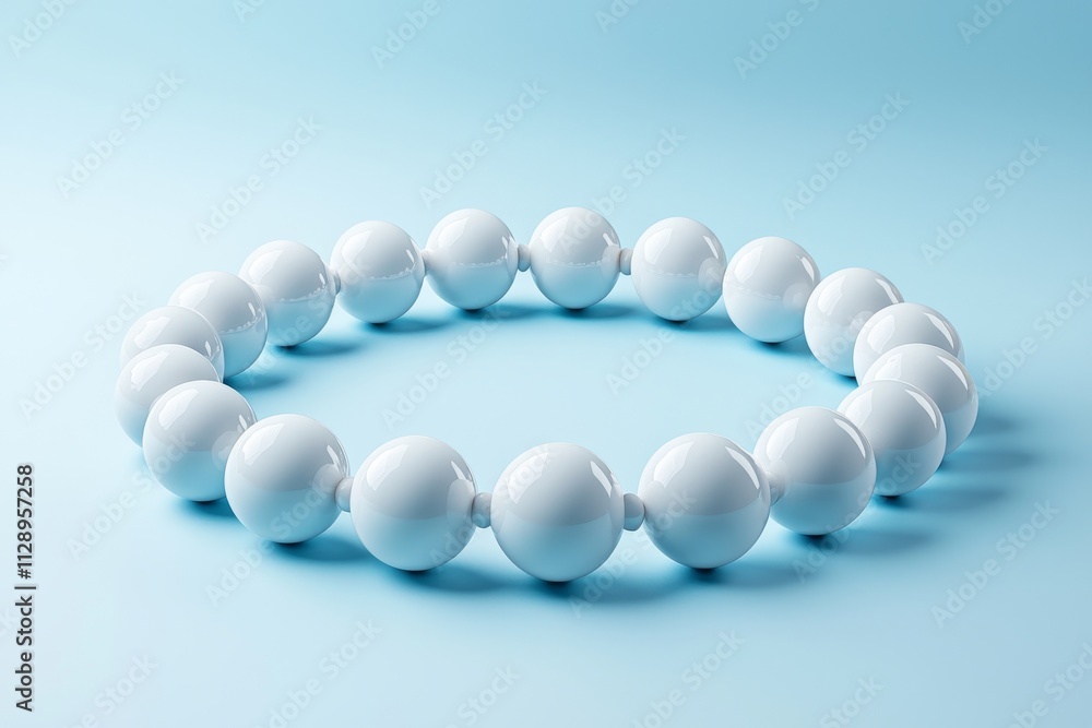 Poster a modern abstract 3d rendering featuring spheres, evoking a futuristic network concept, suitable for