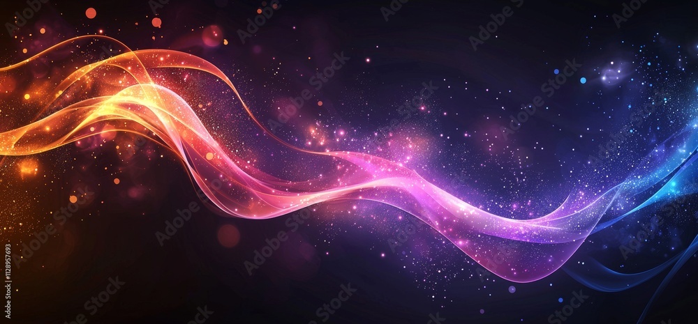 Poster a modern background design featuring an abstract 3d rendering of twisted lines, depicting a futurist