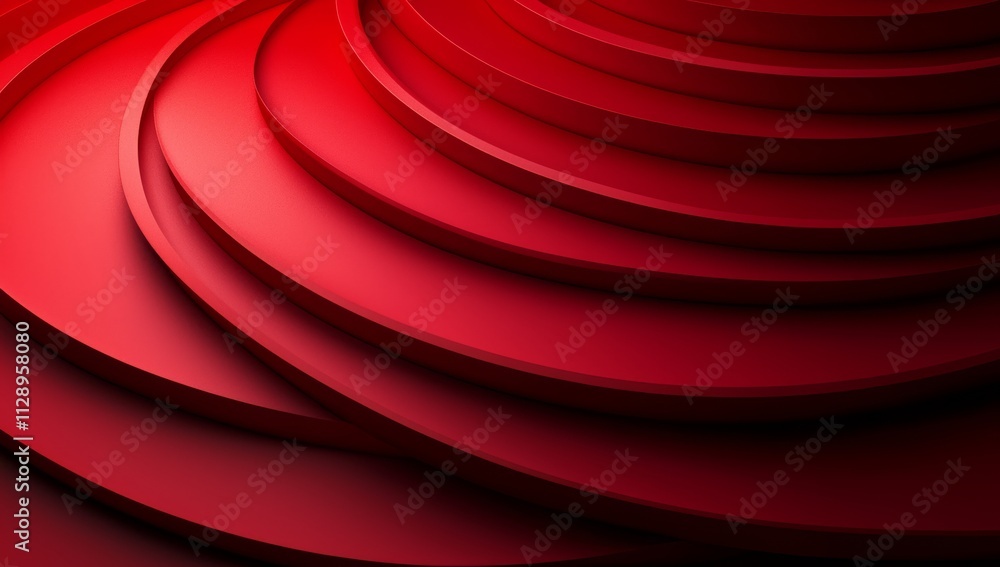 Poster an abstract 3d render with geometric patterns, representing contemporary graphic design.