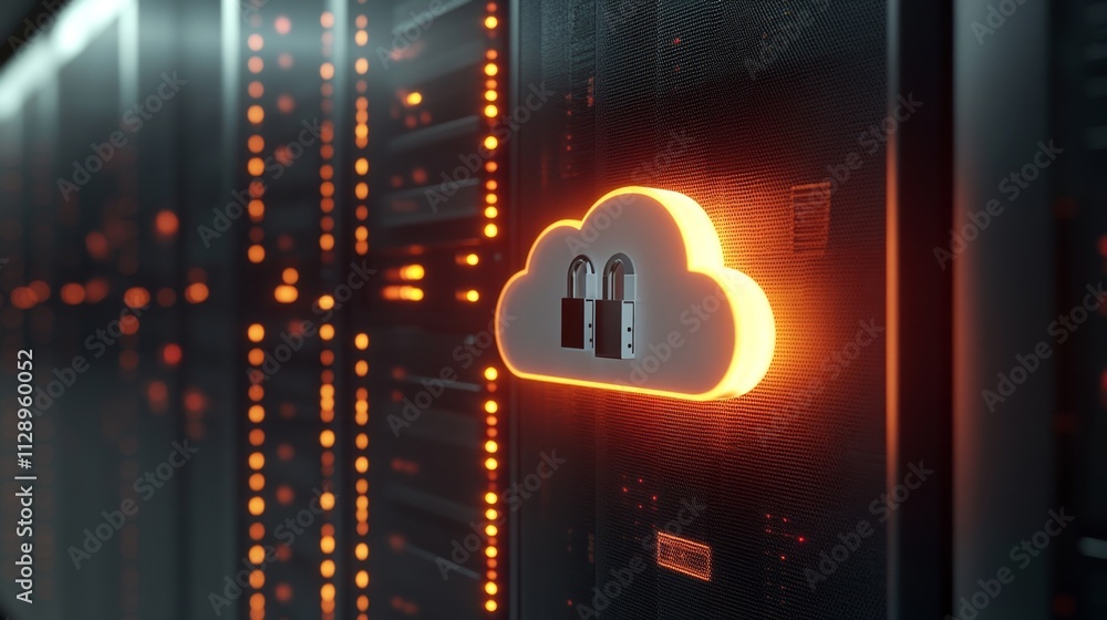 Poster cloud security measures in data centers technology environment digital infrastructure optimizing dat