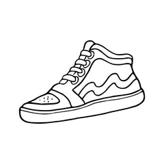 drawing of a shoes coloring pages