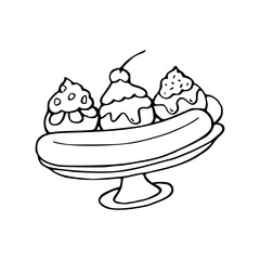 cartoon of a cake and cream