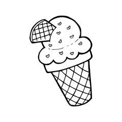cartoon of ice cream cone coloring pages
