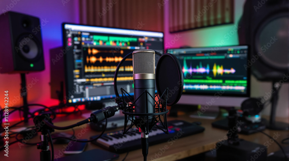 Poster Professional recording studio setup