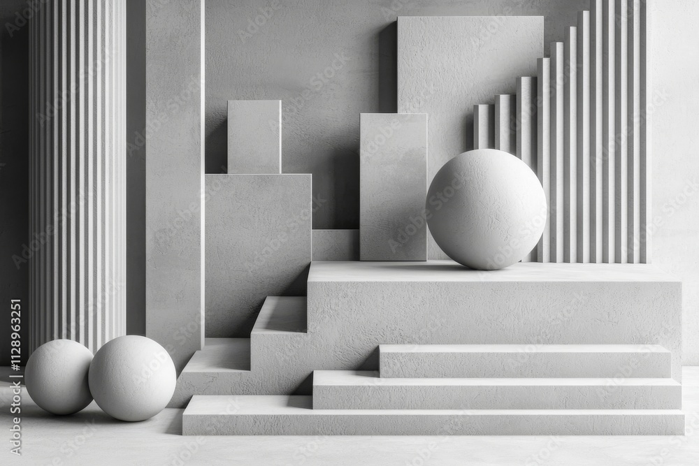 Poster an abstract 3d rendering featuring a dark geometric design, suitable for a background.
