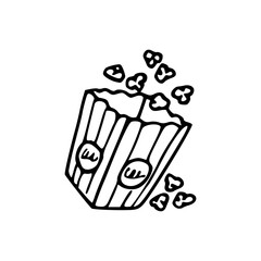 popcorn in a box coloring page