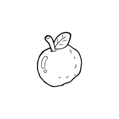 a drawing of a guava coloring page
