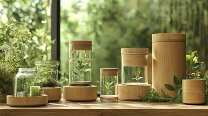 Indoor plant displays natural decor home studio eco-friendly design lush environment aesthetic viewpoint sustainable concept