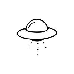 Cartoon of flying saucer