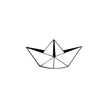 recommend clip art: cartoon of origami paper boat