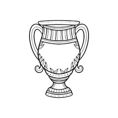 classic black and white ornate vase vector