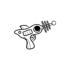 Fototapeta premium cartoon of space gun coloring pages