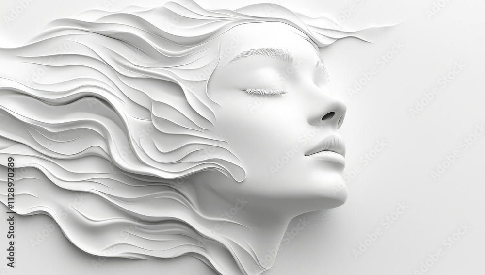 Poster an abstract backdrop featuring a reeded glass effect, created as a 3d render.