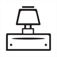 office desk icon vector sign illustration