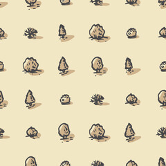 Seamless pattern with trees. Good for web print and wallpaper